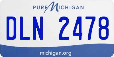 MI license plate DLN2478
