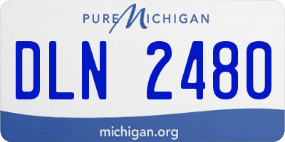MI license plate DLN2480