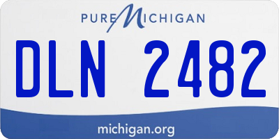 MI license plate DLN2482