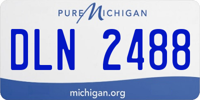 MI license plate DLN2488