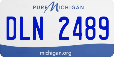 MI license plate DLN2489