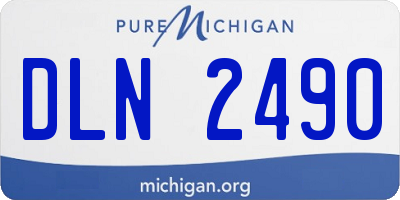 MI license plate DLN2490