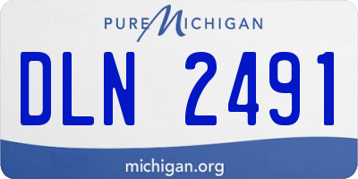 MI license plate DLN2491