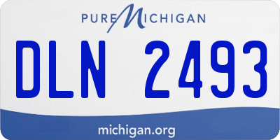 MI license plate DLN2493