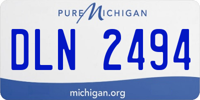 MI license plate DLN2494