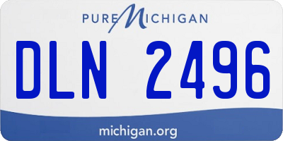 MI license plate DLN2496