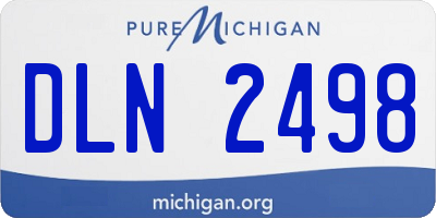 MI license plate DLN2498