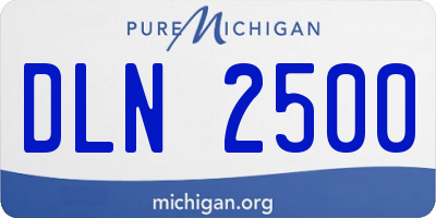 MI license plate DLN2500