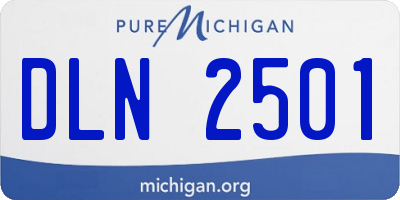 MI license plate DLN2501