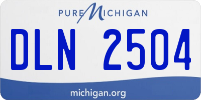 MI license plate DLN2504