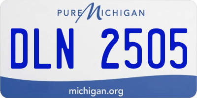 MI license plate DLN2505