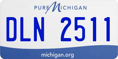 MI license plate DLN2511