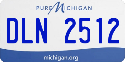 MI license plate DLN2512