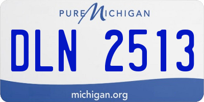 MI license plate DLN2513