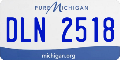 MI license plate DLN2518