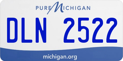 MI license plate DLN2522