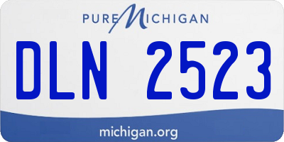 MI license plate DLN2523