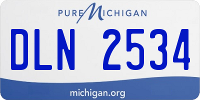 MI license plate DLN2534