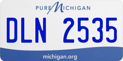 MI license plate DLN2535