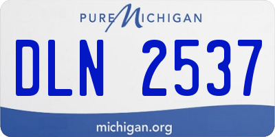 MI license plate DLN2537