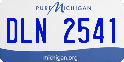 MI license plate DLN2541