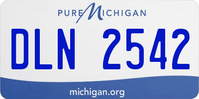 MI license plate DLN2542