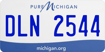 MI license plate DLN2544