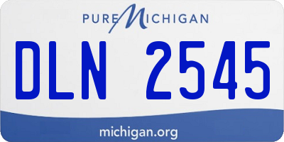 MI license plate DLN2545