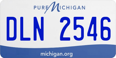 MI license plate DLN2546