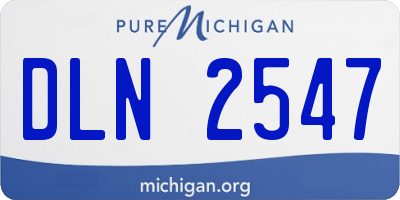 MI license plate DLN2547