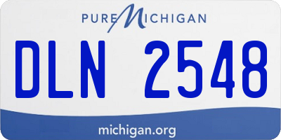 MI license plate DLN2548