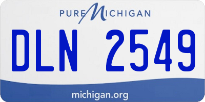 MI license plate DLN2549