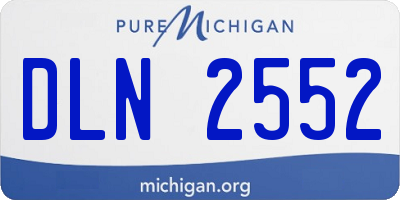 MI license plate DLN2552