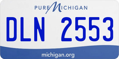 MI license plate DLN2553
