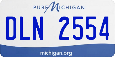 MI license plate DLN2554