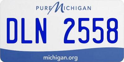 MI license plate DLN2558