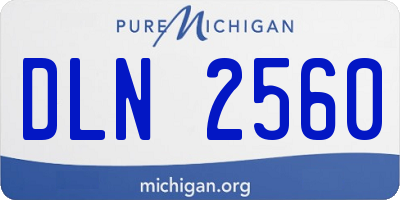 MI license plate DLN2560