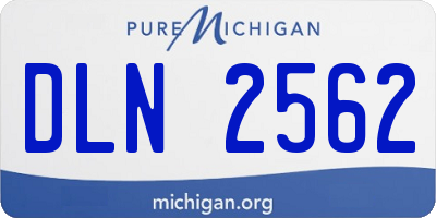 MI license plate DLN2562