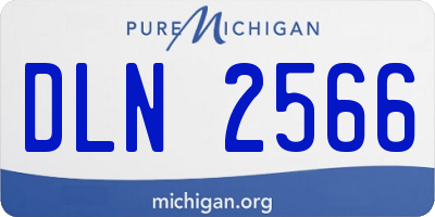 MI license plate DLN2566