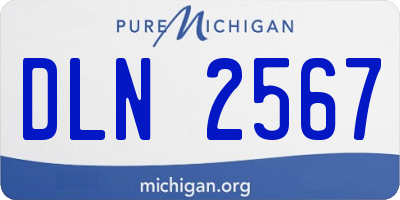 MI license plate DLN2567