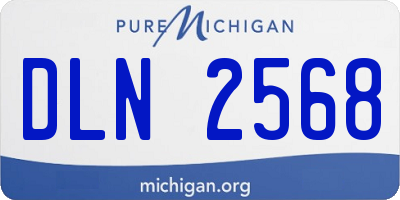 MI license plate DLN2568