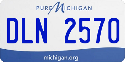 MI license plate DLN2570