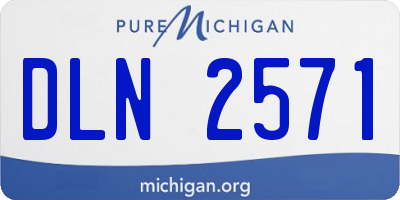 MI license plate DLN2571