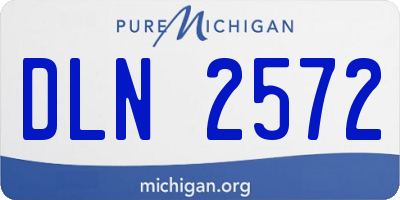 MI license plate DLN2572