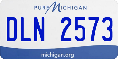 MI license plate DLN2573