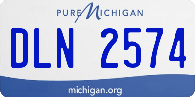 MI license plate DLN2574