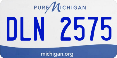 MI license plate DLN2575