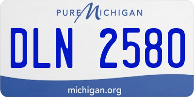MI license plate DLN2580