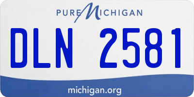 MI license plate DLN2581