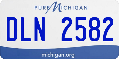 MI license plate DLN2582
